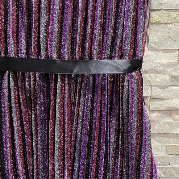 AVA & Yelly Shimmer Stripe Shift Dress Size 16 - Picture 7 of 14